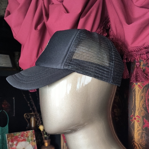 Unisex Black Cap with Embroidered Logo - Picture 2 of 4